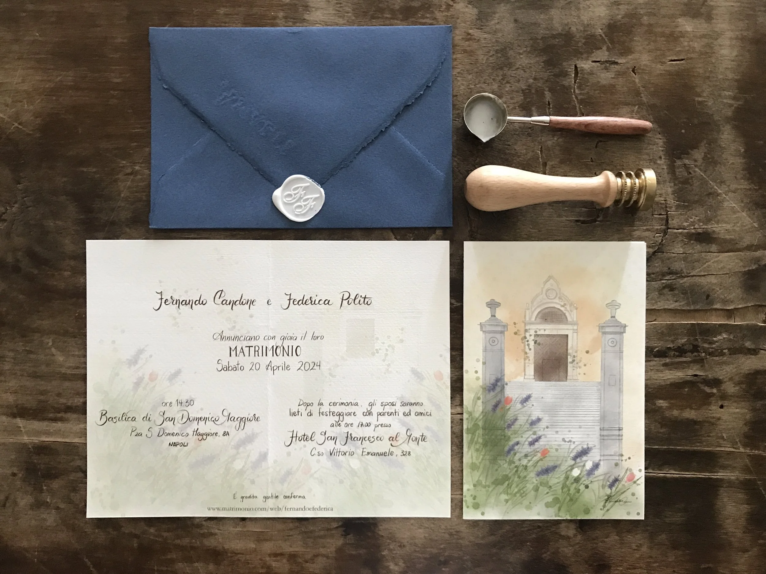 partecipazioni personalizzate Napoli, coordinato nozze personalizzato, wedding stationery