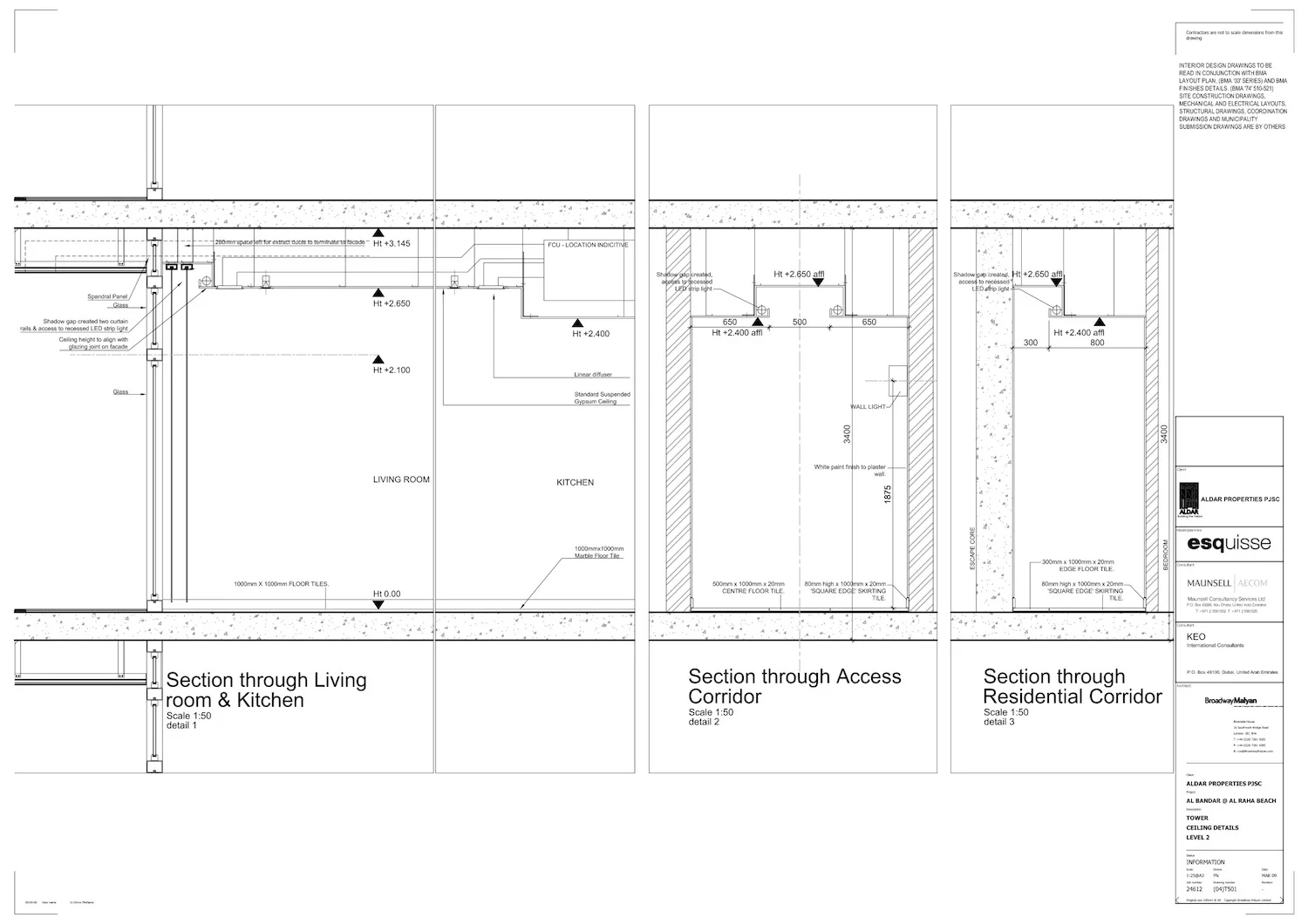 ceiling details amended