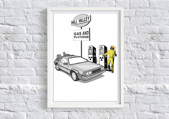 Back to the Future Hill Valley Gas Station Limited Edition Art Print - £12.99 plus shipping - click here