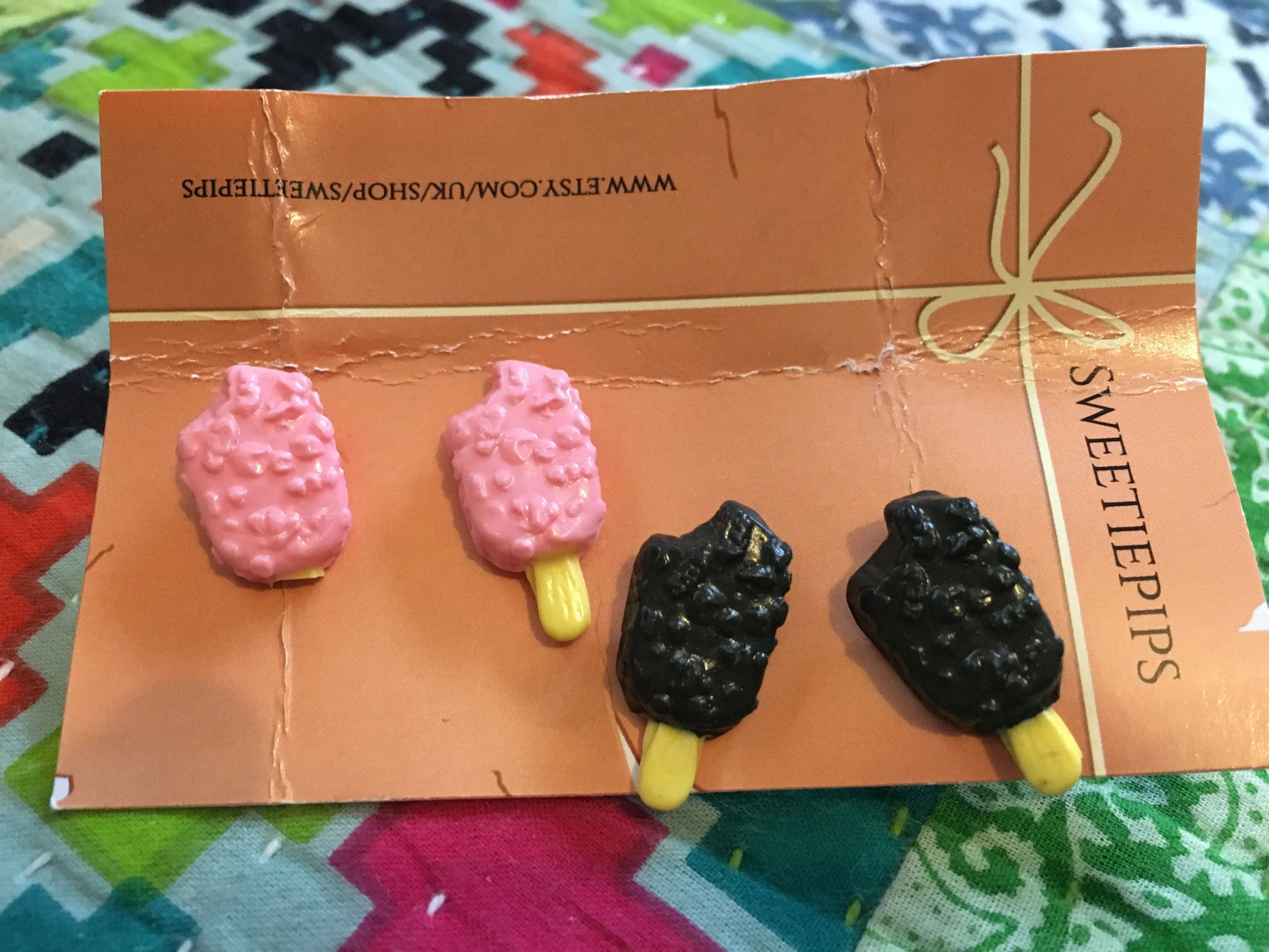 Day 3 & pair of feast ice cream lolly earrings also by Sweetiepips