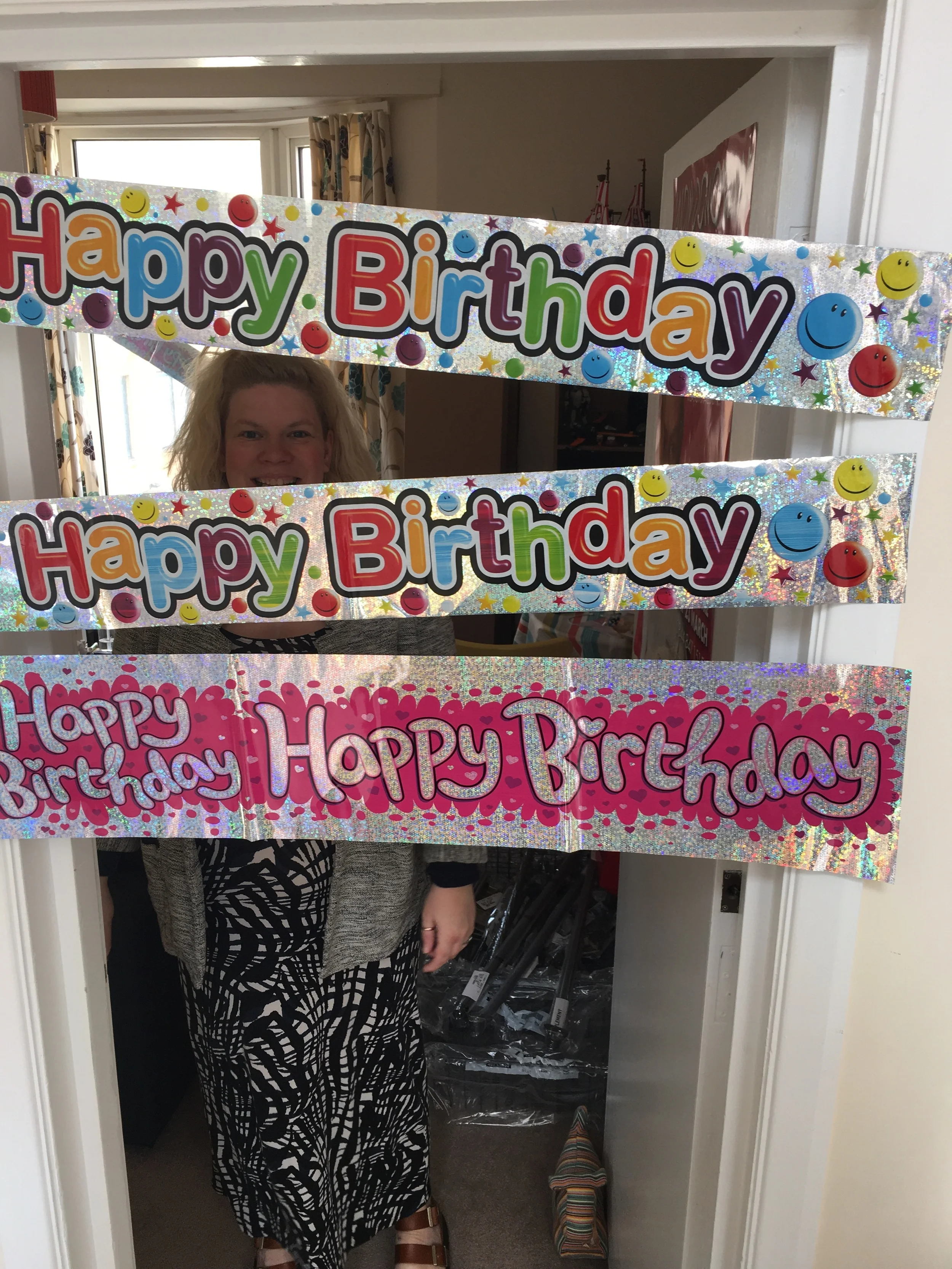 How I decorated the flat for Mrs Penguin's birthday