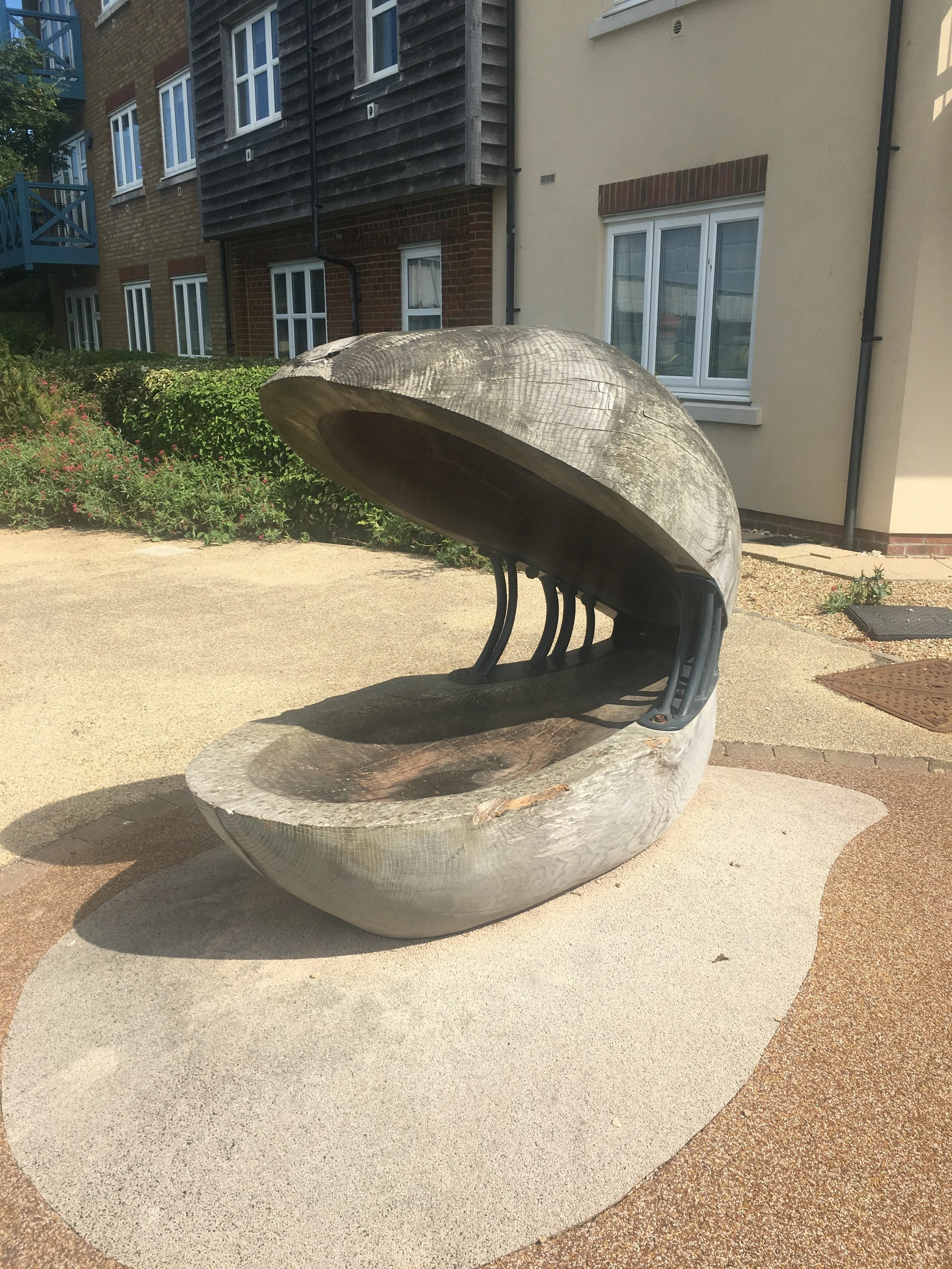 The wooden oyster in Shoreham on my walk