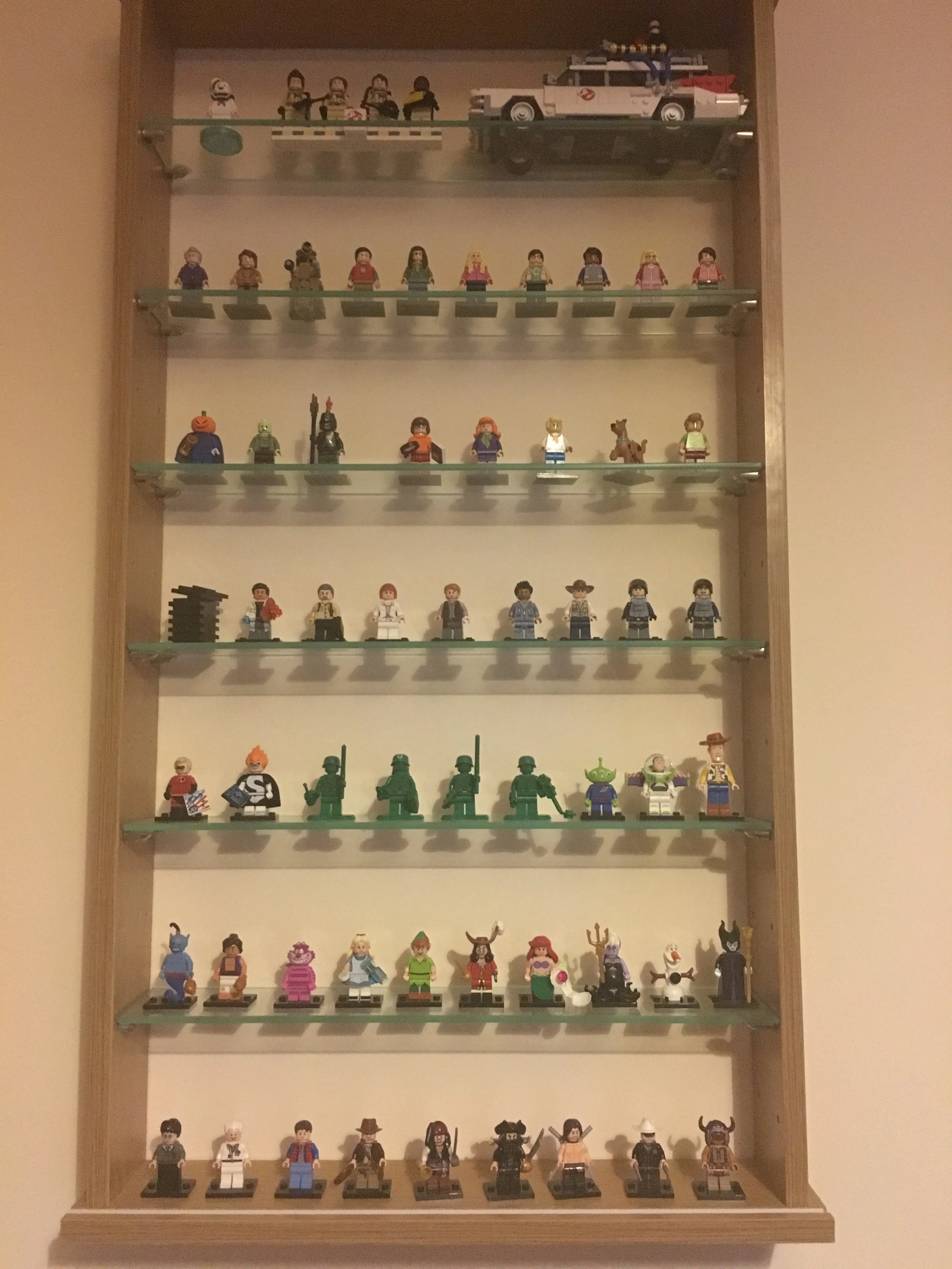 My July Lego minifigure display
