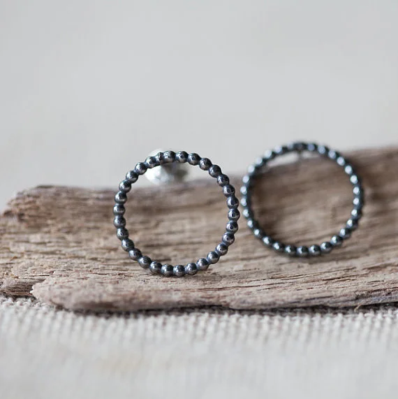 Eanjewellery - Black Circle Earrings