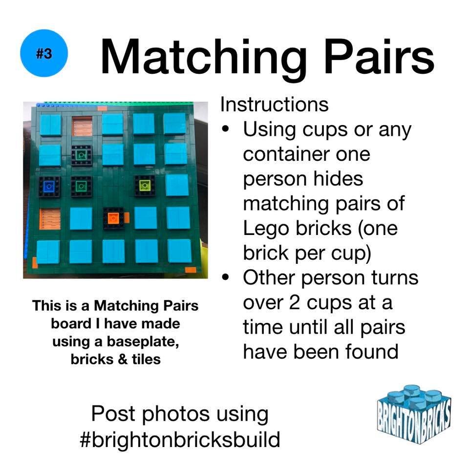 BrightonBricksBuild Lego Activity Matching Pairs Game