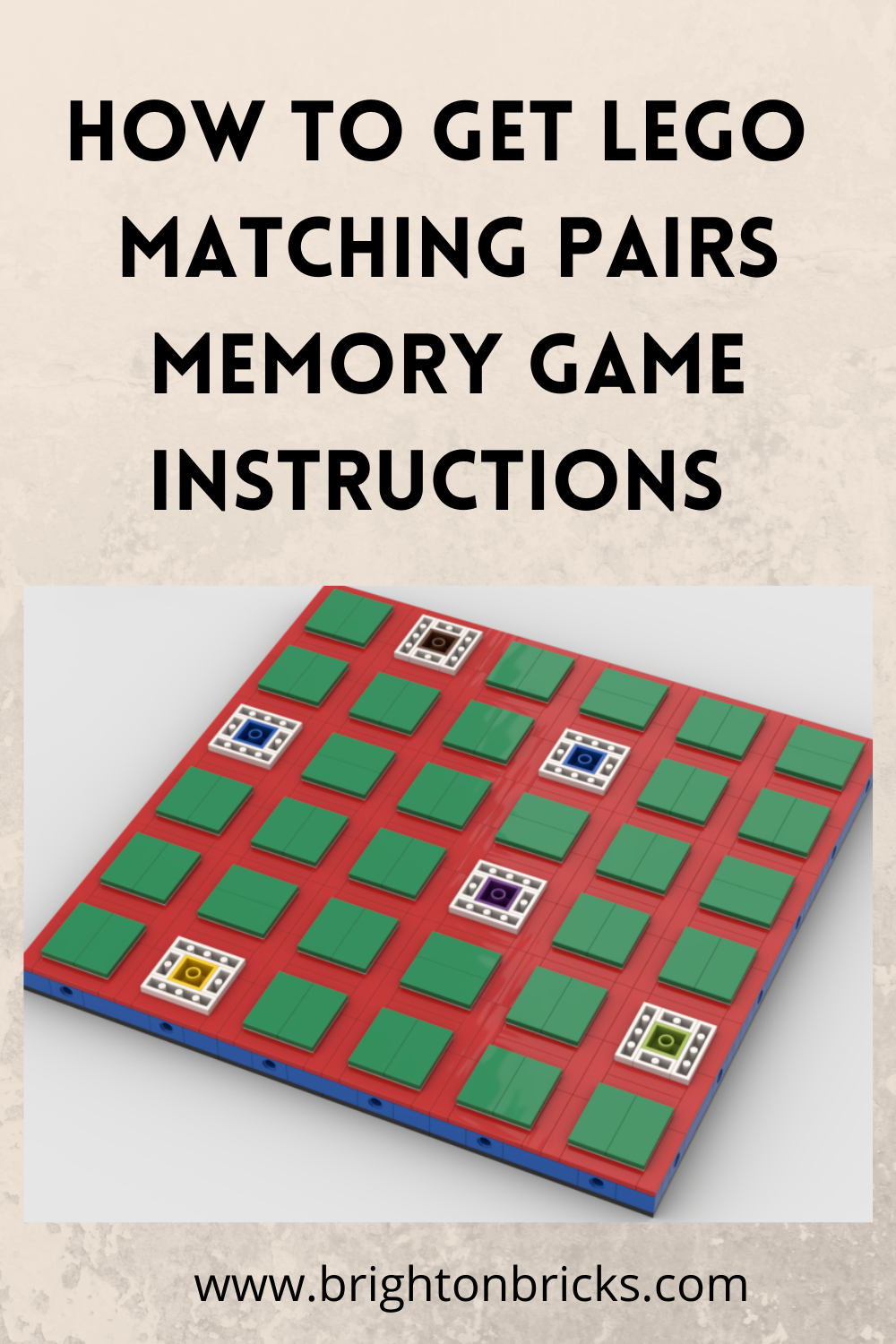 LEGO Matching Pairs Memory Game Instructions — Brighton Bricks