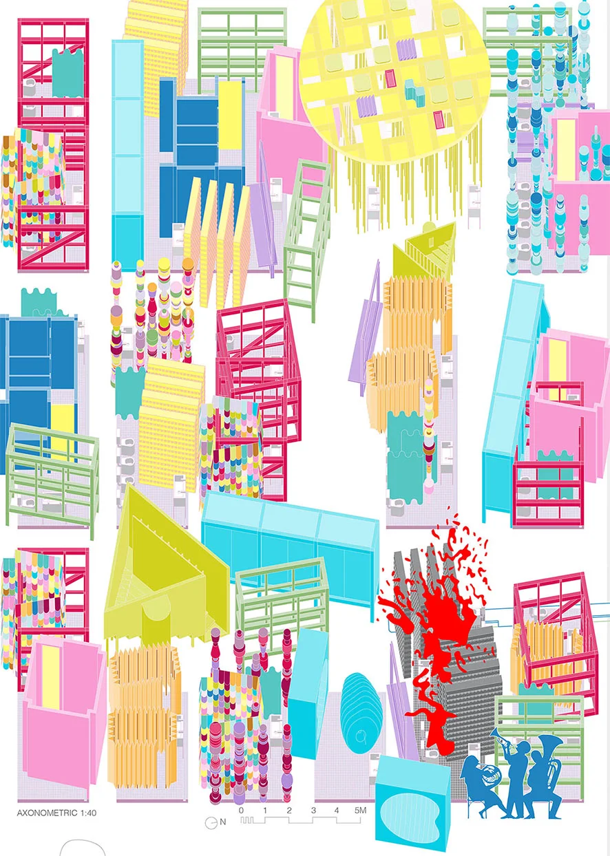 First panel of Elsewhere's triptych entry for the Wakeford Hall Competition:&nbsp;