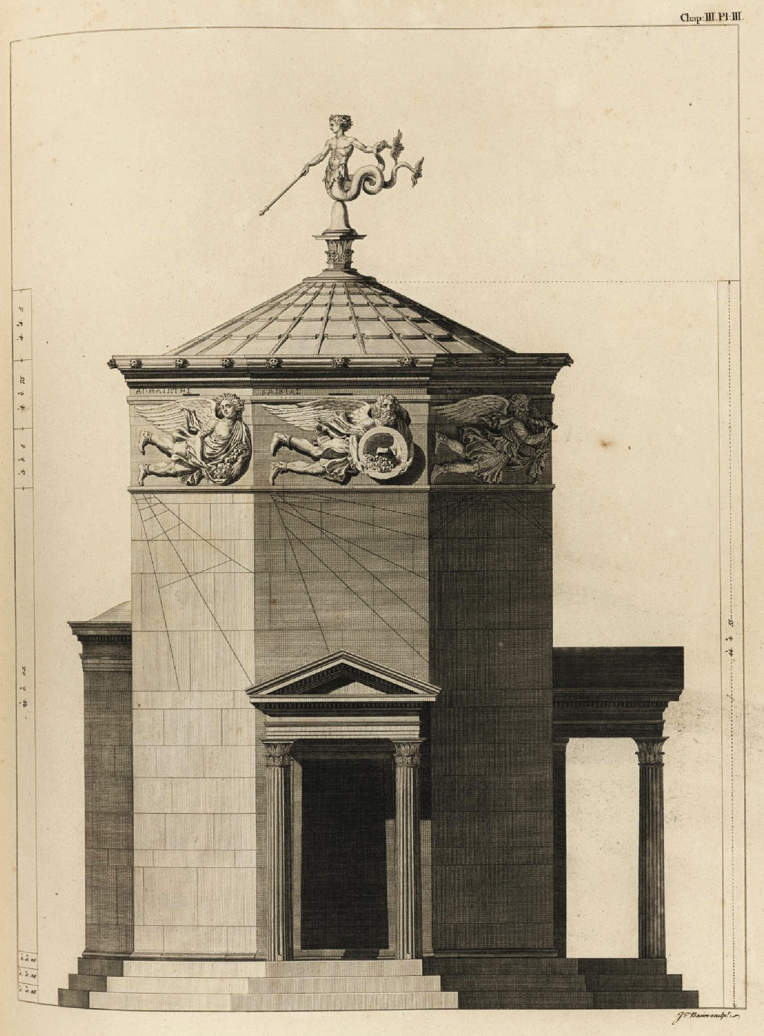 Elevation of the Tower of the Winds.