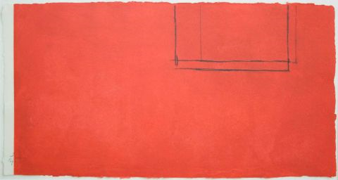 Robert Motherwell, Red Open with White line, 1979