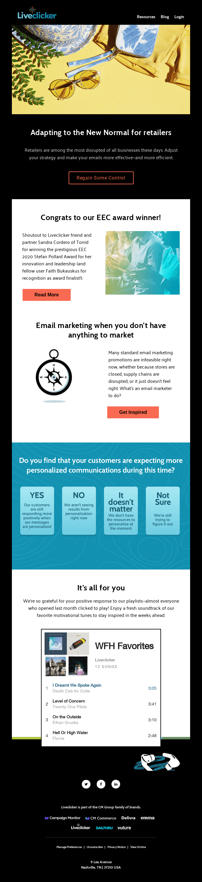 Newsletter: Content strategy, Copy