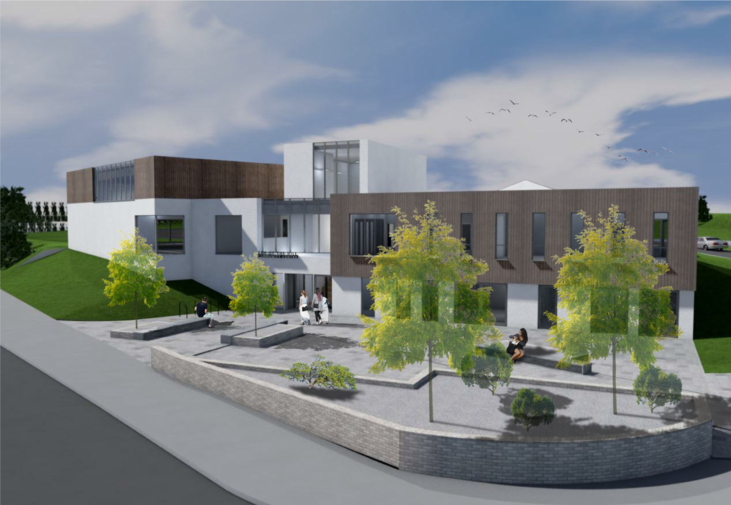 Top of the Hill Community Centre, Front Facade