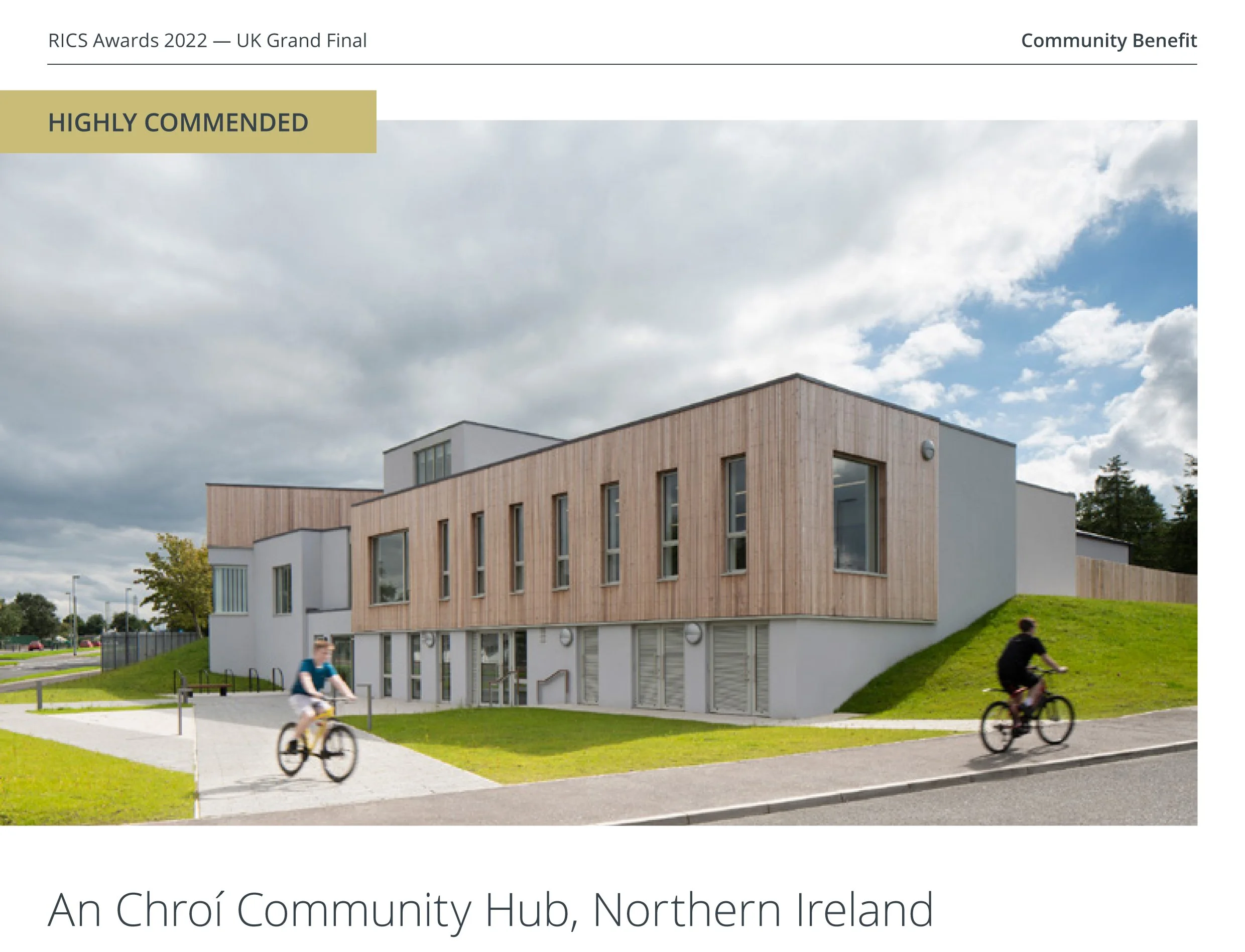 "Highly Commended" - Our Top of The Hill Community Centre at the RICS ...