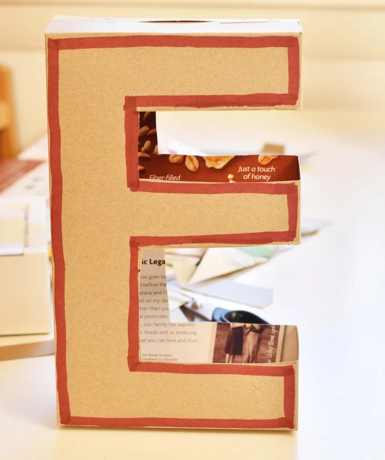 Make sensational 3-D letters out of empty boxes. Easy to do with just ...