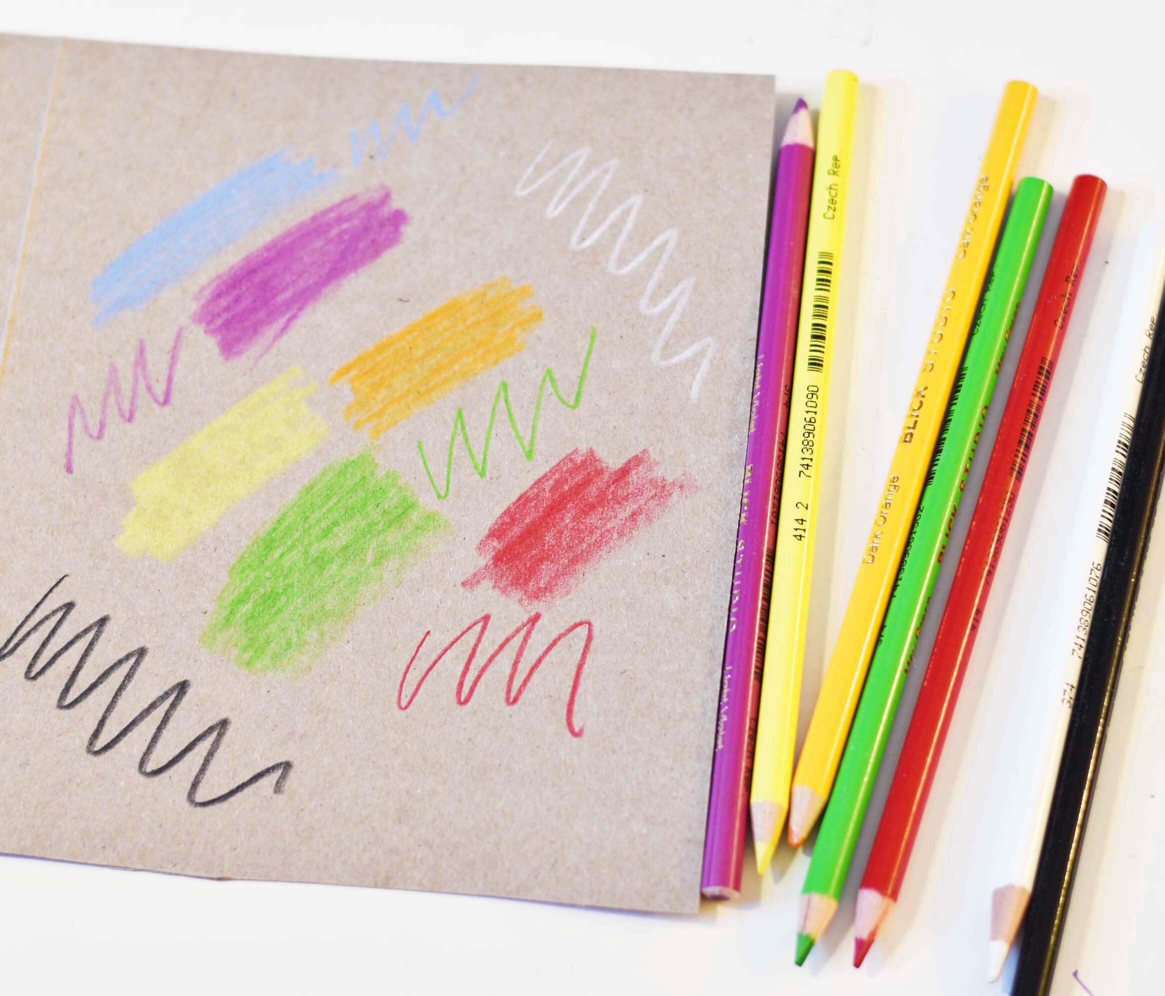 Tips for coloring on brown kraft paperboard using things you already have —  Right Now Crafts