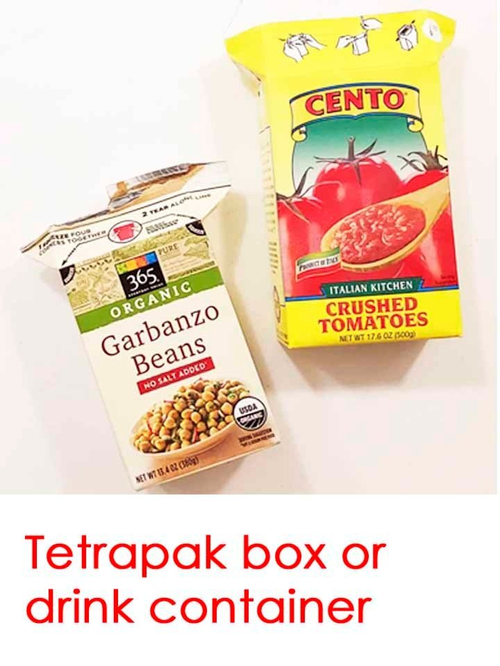 Picture of empty Tetrapak boxes
