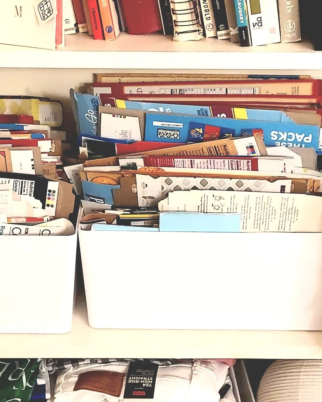 A sneak peek at my box backstock. I use them to make Houses, Nichos ❤️, Solar Powered Letters (all on my bio link), and to try out ideas for new crafts.  But  check out that tidy stack of cereal boxes!  I'm lucky that my husband Joe loves cereal and 