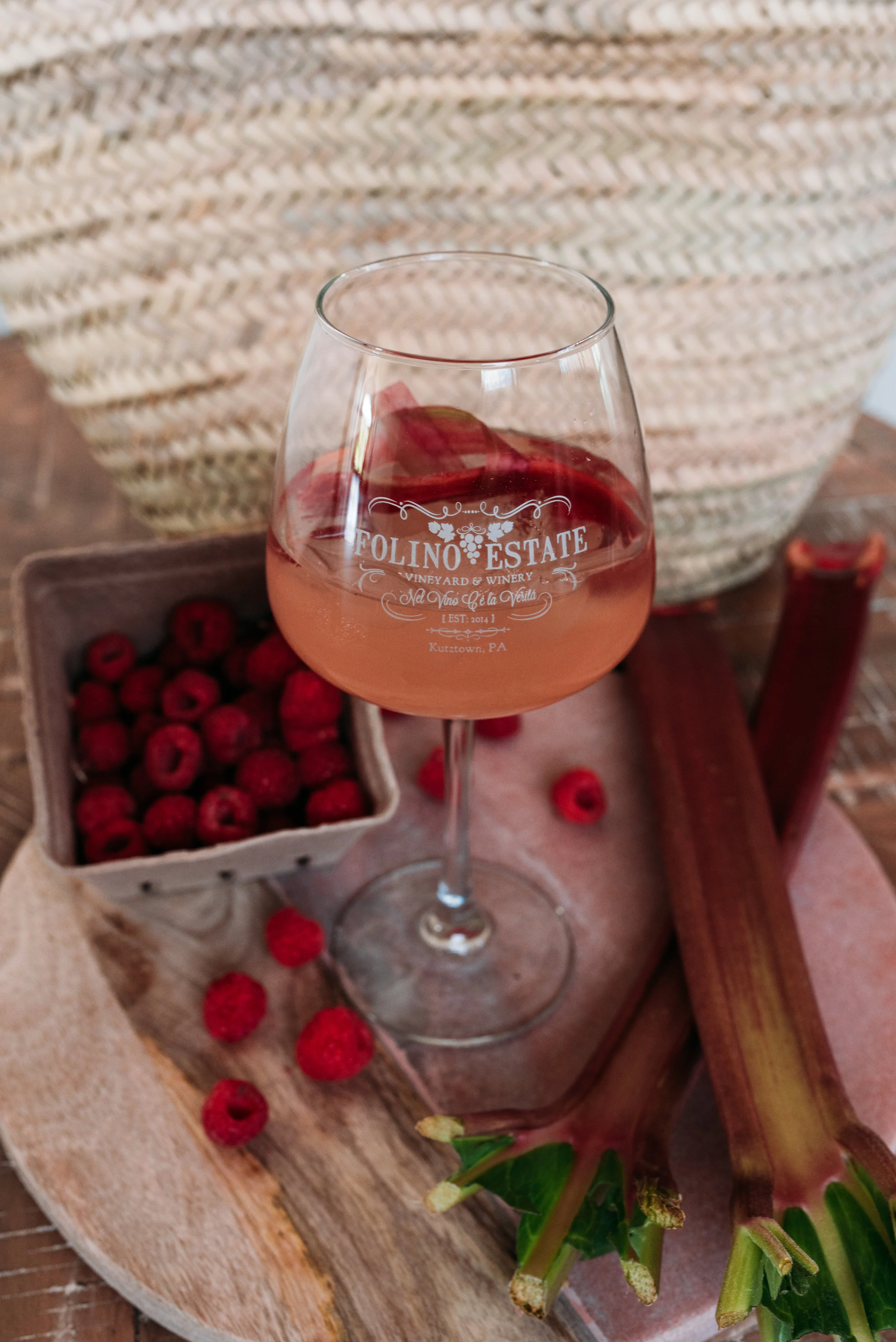 May Sangria: Raspberry Rhubarb