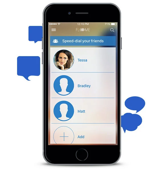 Contact a friend By creating your own list of favorite friends, you can call them via the app or send them a message with your location.