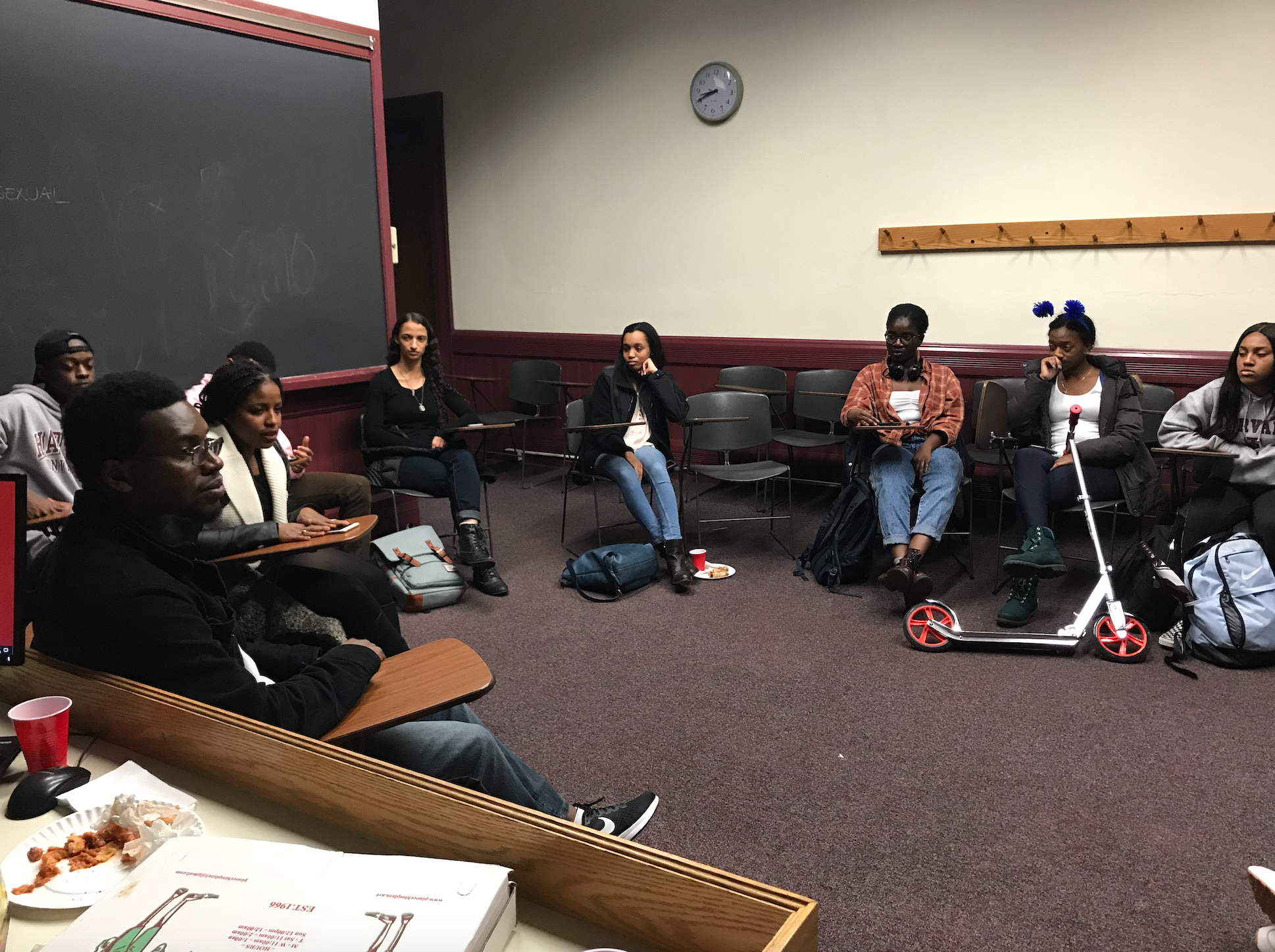 Students and members from Harvard’s Black Law Students Association (BLSA) discuss affirmative action