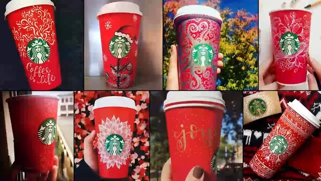 STARBUCKS RED CUPS  NATALIE W DOLS