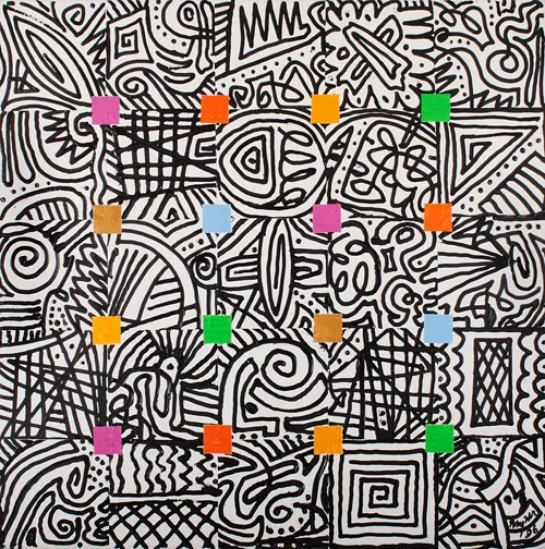 Crazy Quilt, 1995 | Acrylic | 48 x 48 in.