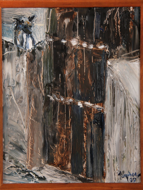 Guardian of the Lock, 1999 | Oil on Board | 14 x 11 in.