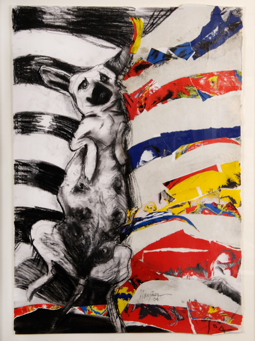 Portrait of a Pregnant Pet, 2004 | Lead Pencil, and Collage | 39.5 x 27.5 in.