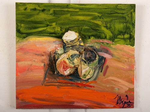 Wedding Gift, 1995 | Oil and Mixed Media | 18 x 19.8
