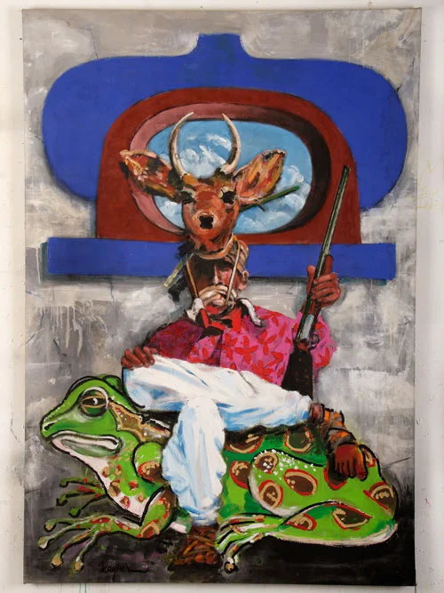 Warrior Dancer, 1993 | Acrylic & Oil | 79 x 54 in.
