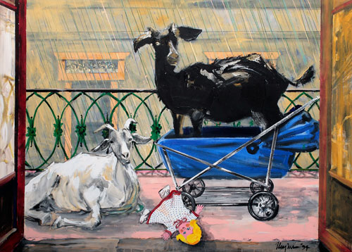 The Babysitters, 1994 | Acrylic on Canvas | 51.5 x 73 in.