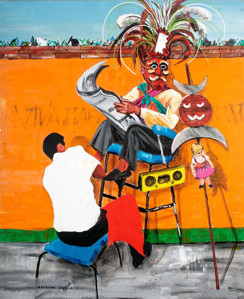 A Quick Shine Before the Dance, 1994 | Acrylic on Board | 65 x 53 in.