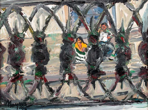 Beggar Family in Oaxaca, 1998 | Oil on Board | 9 x 12 in.