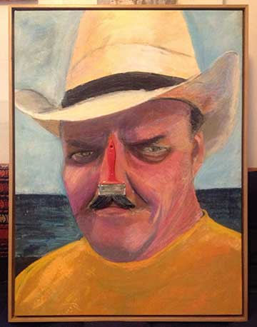 Rayner Self Portrait (Brush Stache), undated | Oil on Canvas