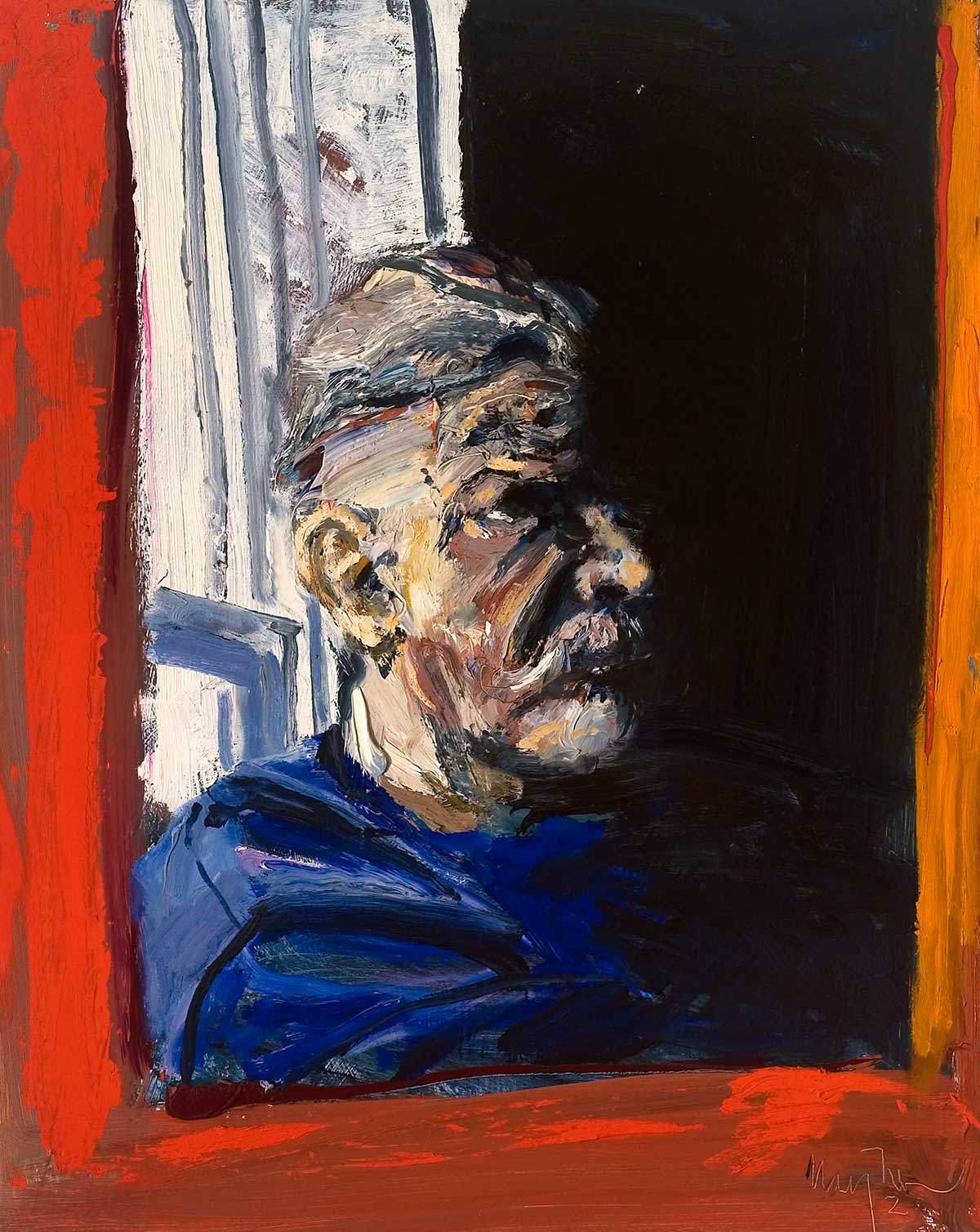 Rayner Self Portrait (Hemingway-esque), 2005 | Oil on Board | 24 x 28 in.