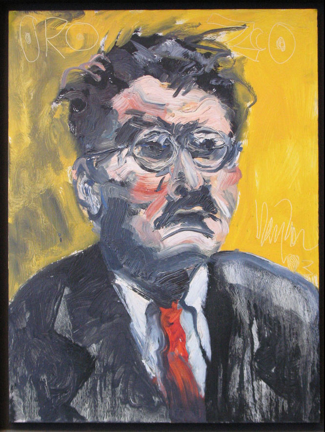 David Alfaro Orozco, 2003 | Oil on Board | 18 x 24 in.