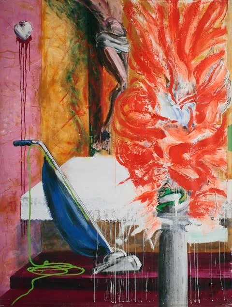 Conflagration at the Altar, 1995 | Acrylic on Canvas | 50 x 60 in.