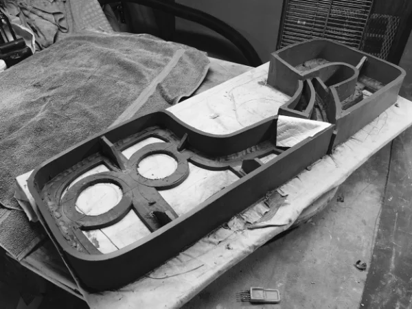 First section showing internal and sidewall slab construction. Clay body used, Minnesota Clay Number 7# earthenware. 