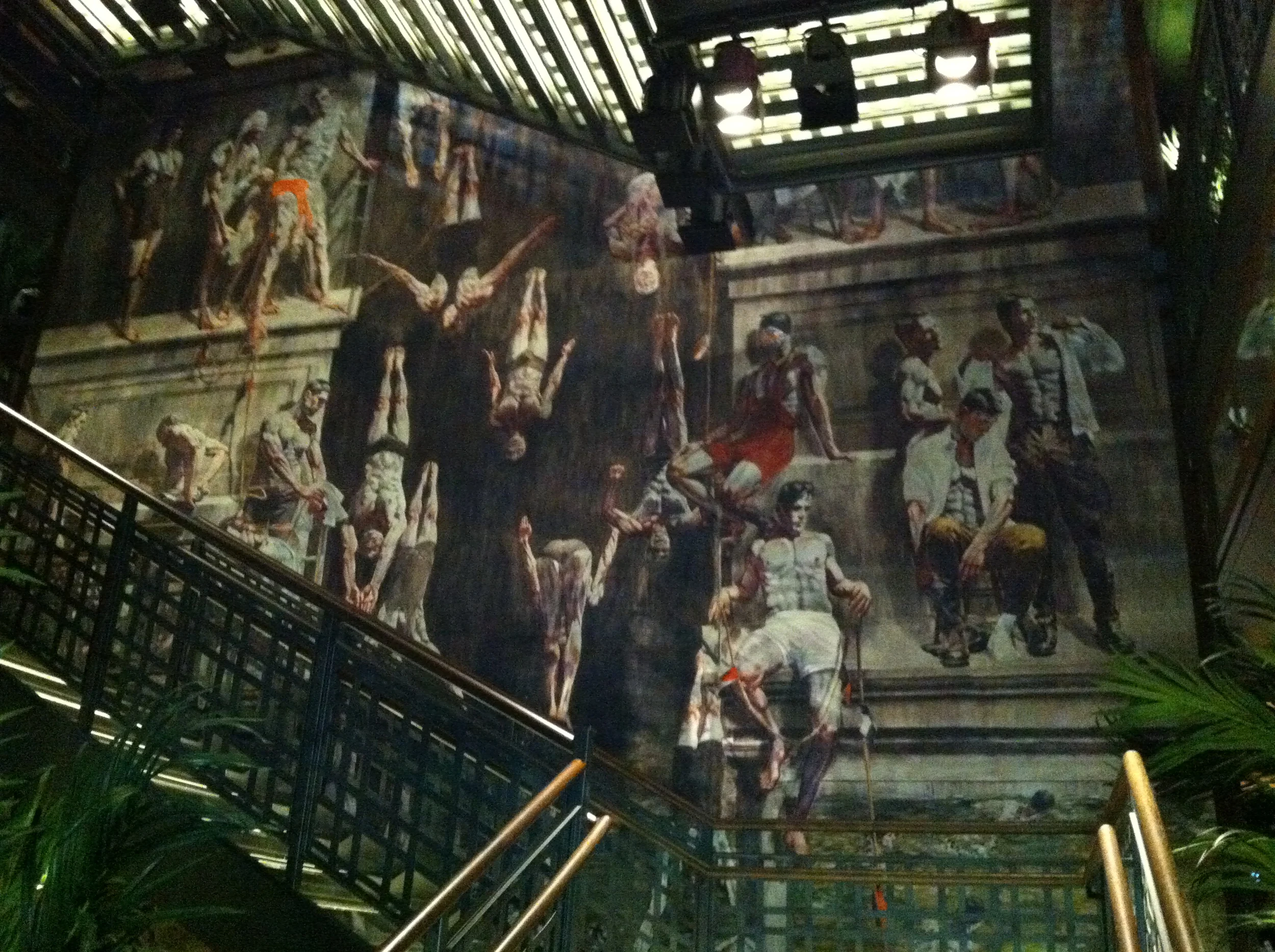 Dusseldorf, Germany - printed & hand painted murals