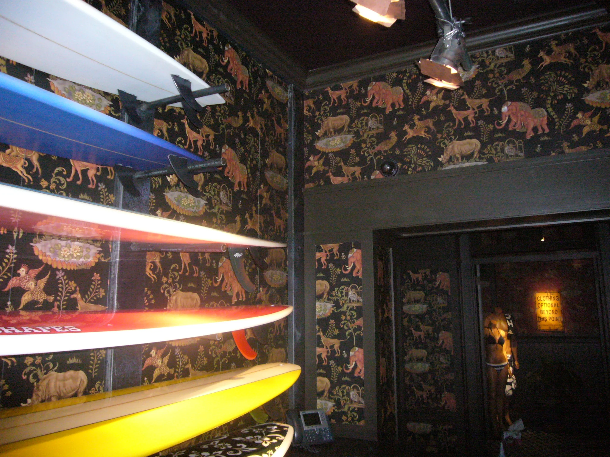SOHO Flagship - New York City - screen printed & hand painted wallpaper