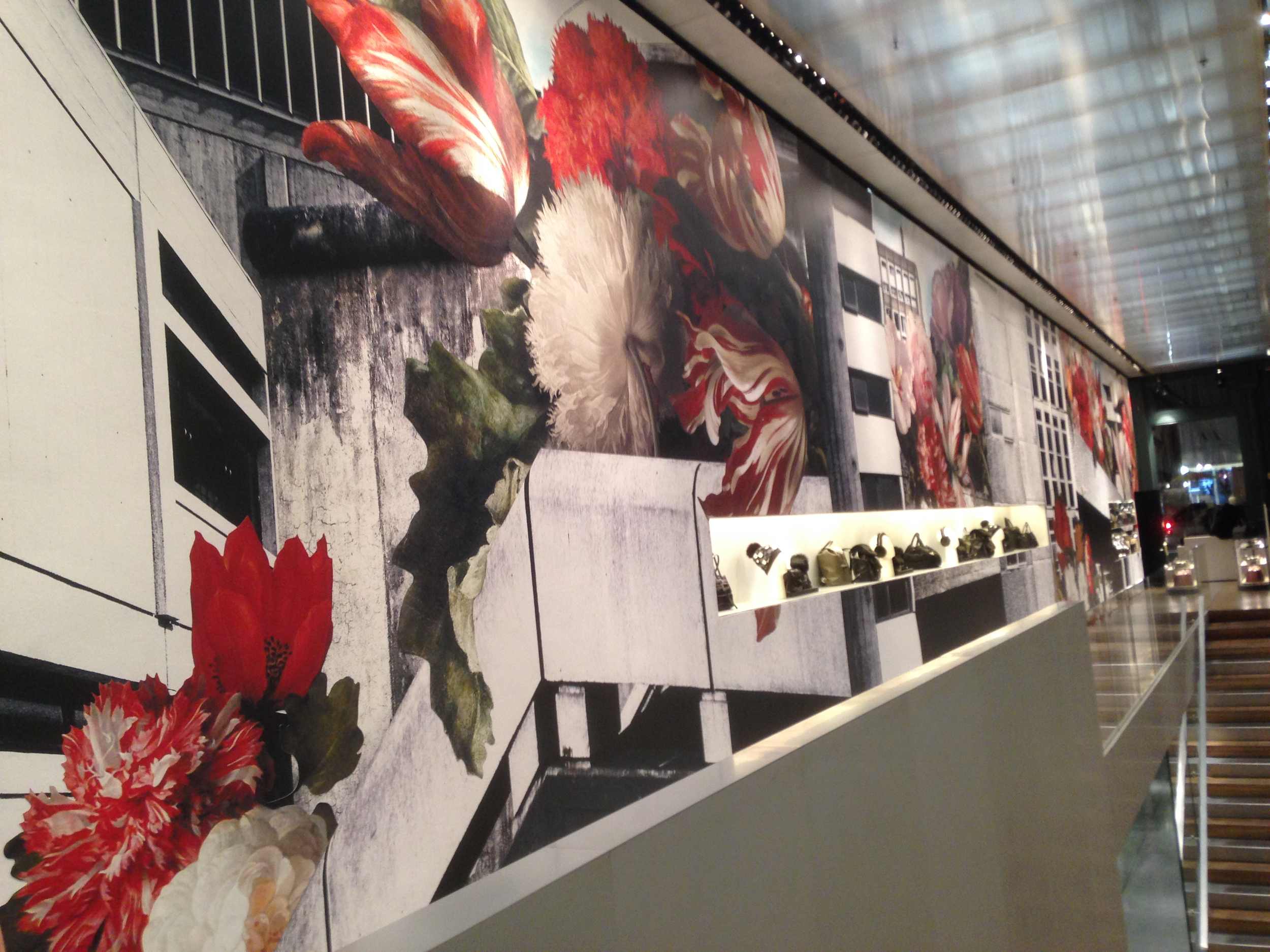 2014 - BRUTALISTA BLOOMING - printed wallpaper + intervention
