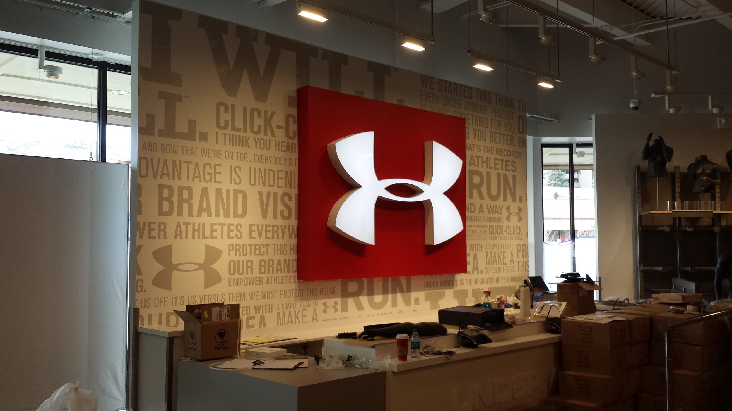 printed wallpaper cash wrap graphic