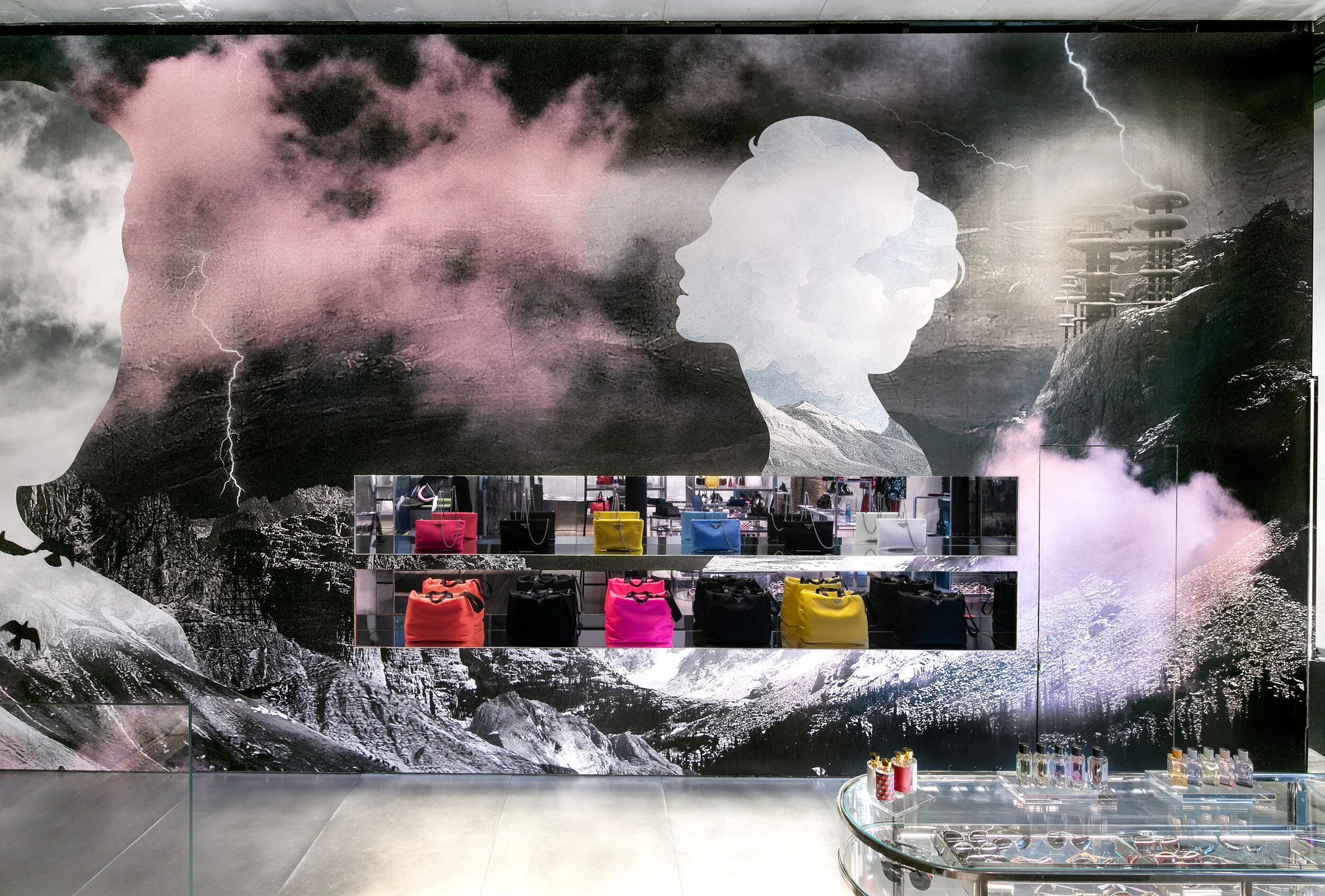 2019 - alternating currents - printed wallpaper