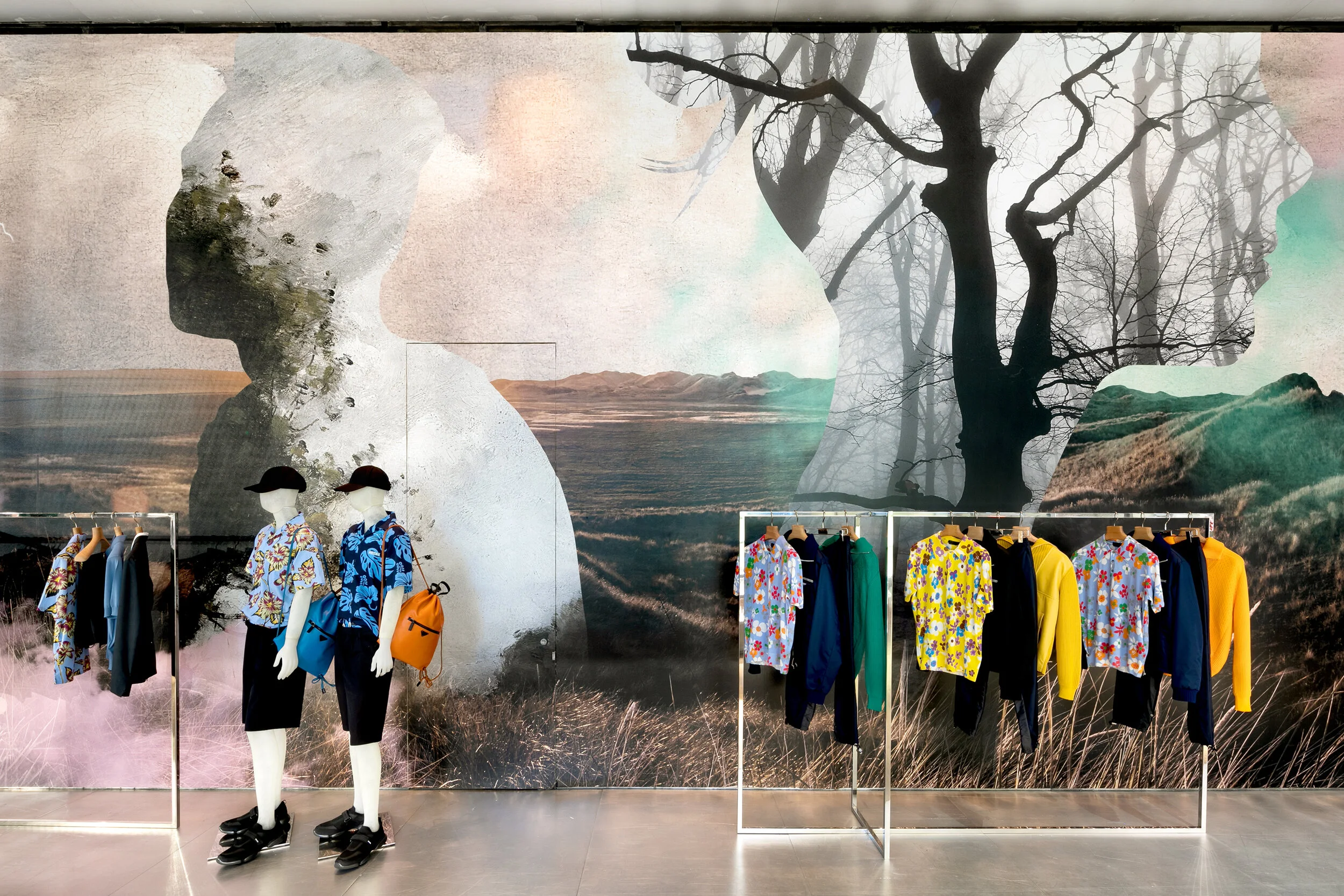 2019 - alternating currents - printed wallpaper