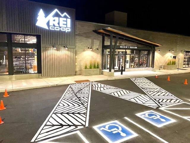 COLORADO SPRINGS, CO - HAND PAINTED MURAL ON PARKING SURFACE
