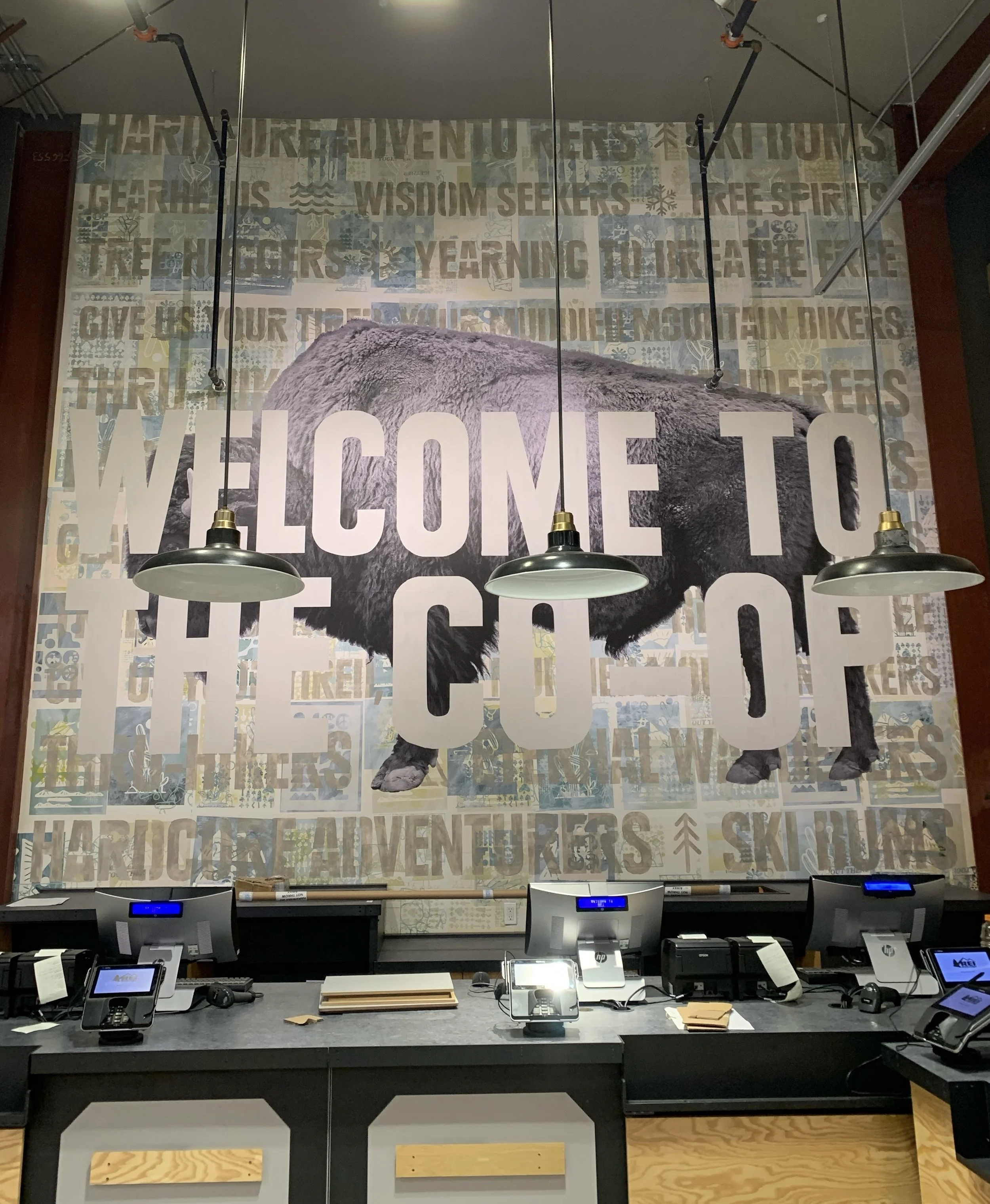 Jackson, WY - Hand Painted Mixed Media Mural