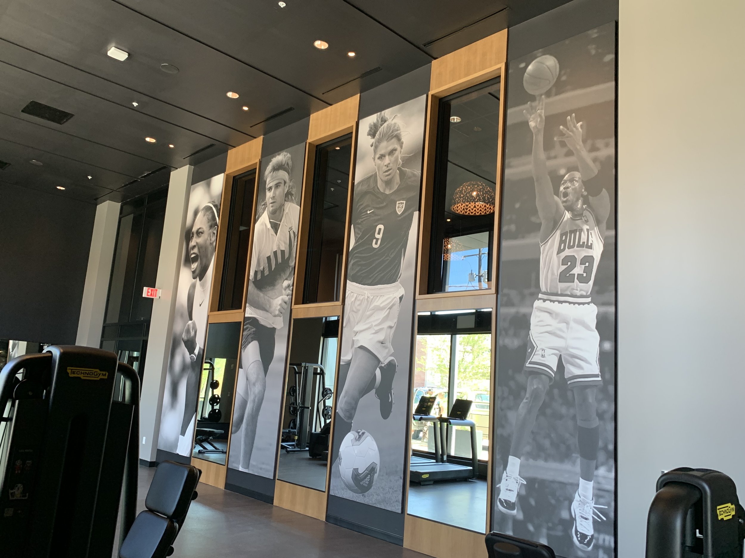 Library Park Fitness Center - Athlete Images Digitally Printed on Stretched Canvas
