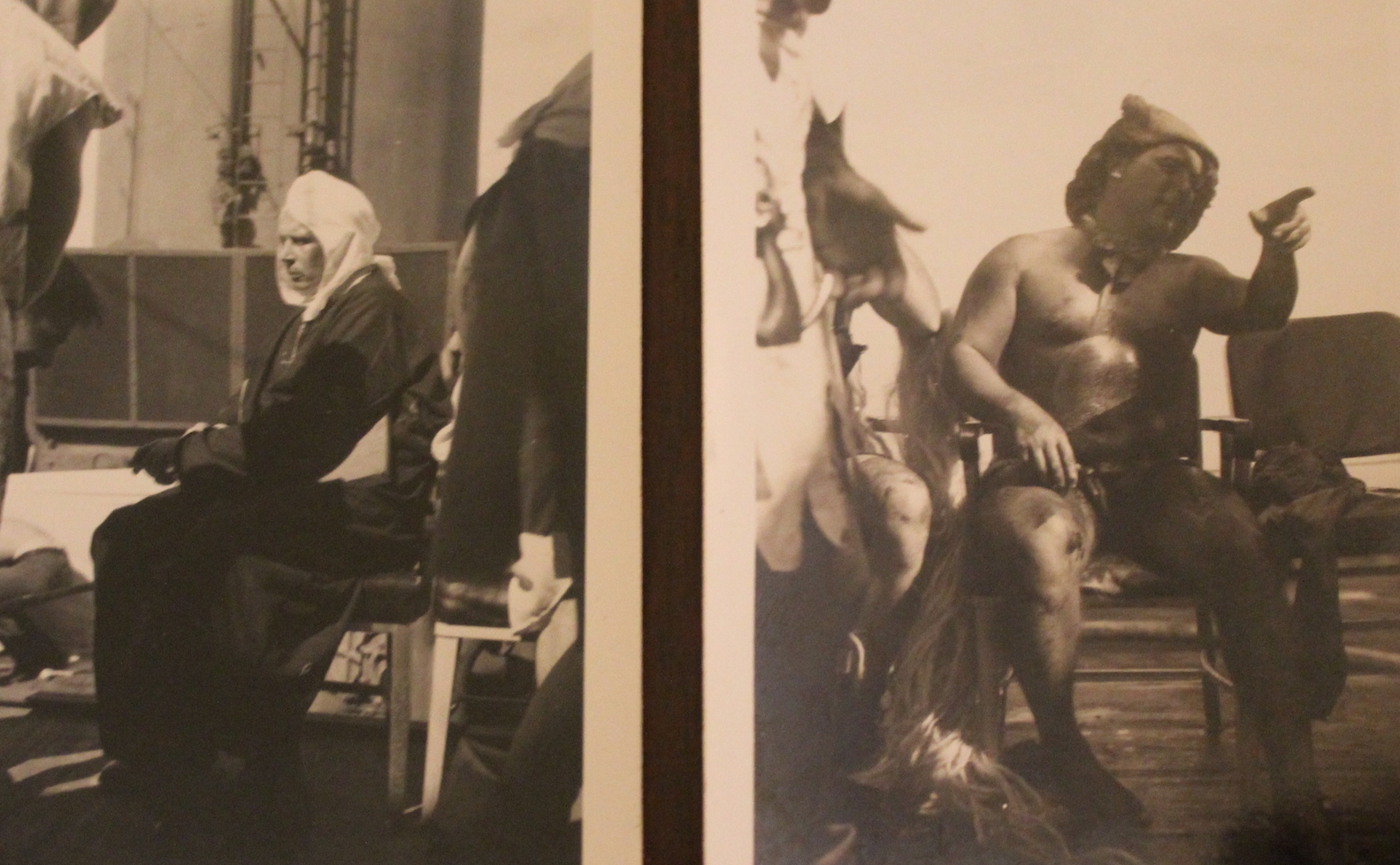 King neptune himself at the beginning of initiation and at the end when the new seaman had to kiss his belly.