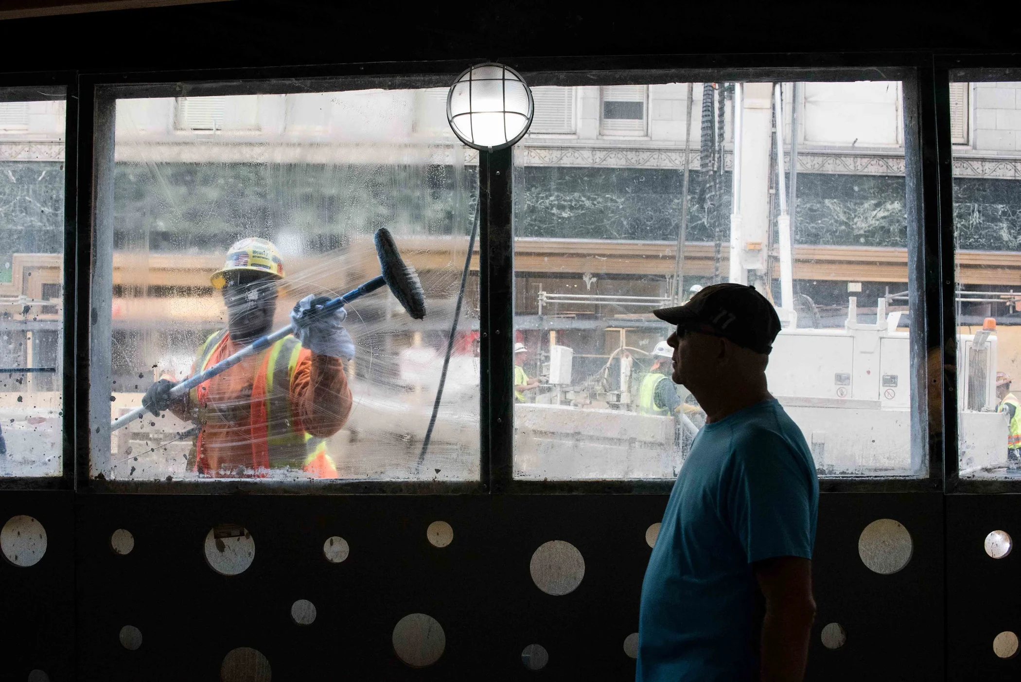 When open for revenue service in 2019, the Central Subway extension of the T Third Line will provide connections to BART and Muni Metro at Powell Station via the Central Subway Union Square/Market Station. Meanwhile, tourists and citizens of San Francisco will have to deal with the cluttered aisles set aside next to the construction zones down Stockton Street. (Michael Ares / Special to the S.F. Examiner) 