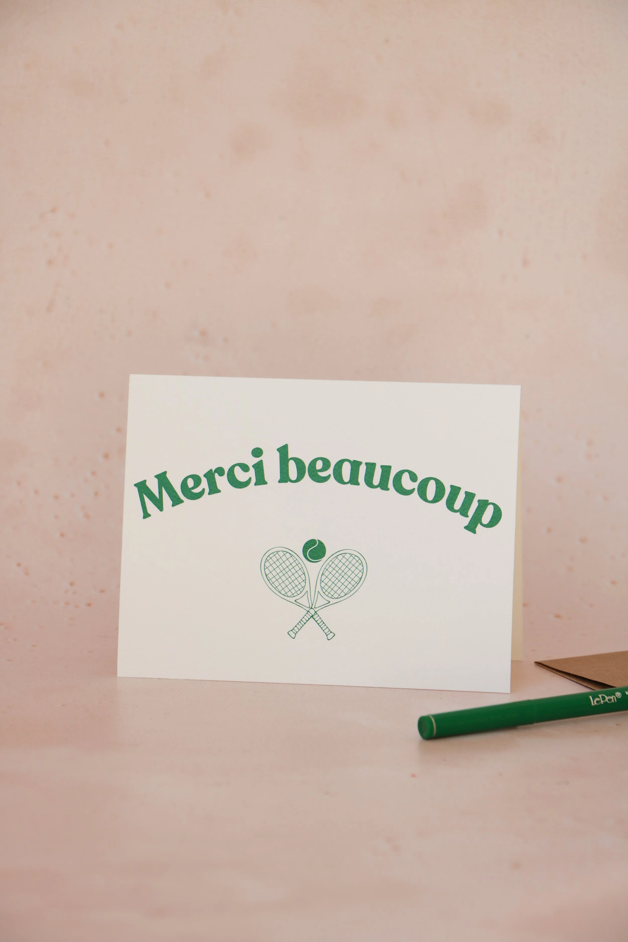 Boucle & Papier - Carte de voeux - Merci beaucoup tennis