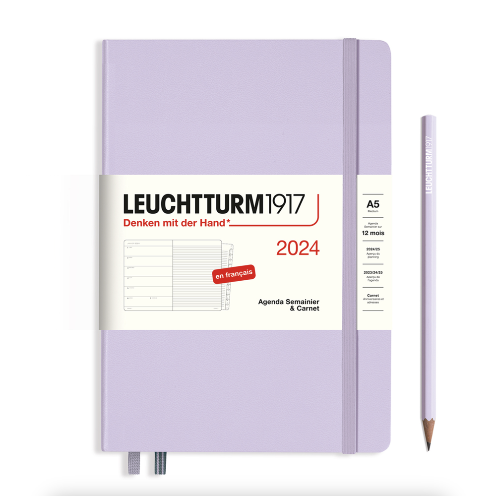 Leuchtturm 1917 - Agenda Semainier & Carnet 2024 - Français - Couverture  Rigide - A5 — Boucle & Papier